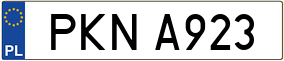 Trailer License Plate